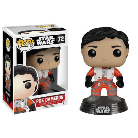 Figurine - Pop! Movies - Star Wars - Poe Dameron No Helmet - Vinyl - Funko