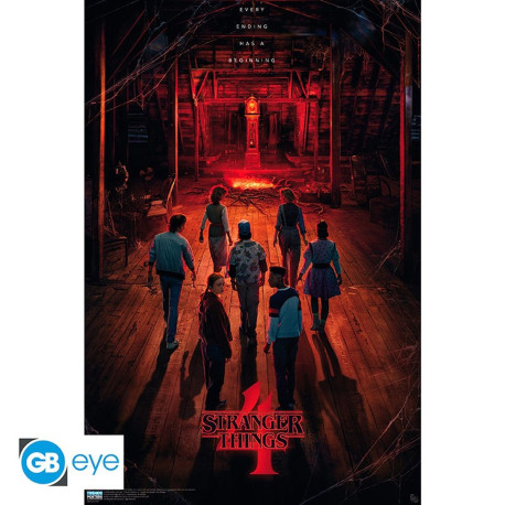 Poster - Stranger Things - Saison 4 Teaser Maison Creel - 91.5 x 61 cm - GBeye