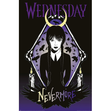 Poster - Mercredi - Ravens - 61 x 91 cm - Pyramid International