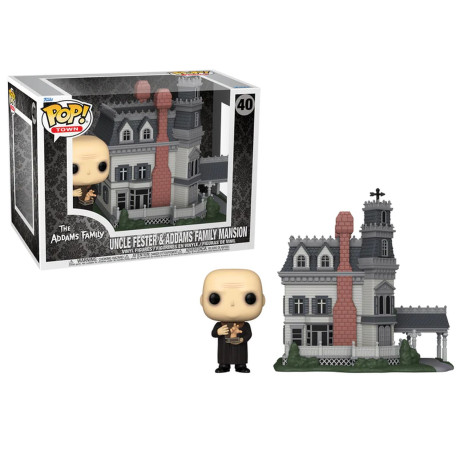 Figurine - Pop! Town - La Famille Addams - Oncle Fétide & Manoir Addams - N° 40 - Funko