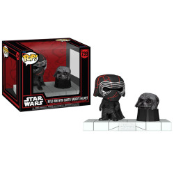 Figurine - Pop! Star Wars - Darkside - Kylo Ren avec Dark Vador Casque - N° 739 - Funko