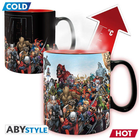 Mug / Tasse - Marvel - Thermique - Héros Marvel - 460 ml - ABYstyle