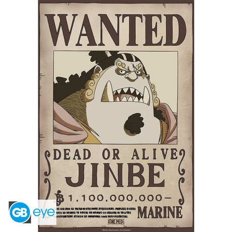 Poster - One Piece - Wanted Jinbe Wano - 52 x 38 cm - GB eye