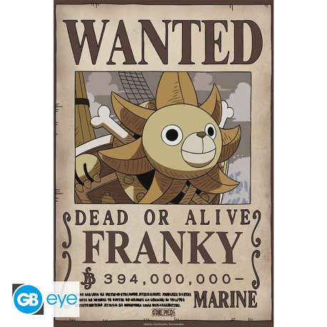 Poster - One Piece - Wanted Franky Wano - 52 x 38 cm - GB eye