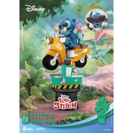 Figurine - Disney - D-Stage 41 - Stitch Coin Ride 15 cm - Beast Kingdom Toys