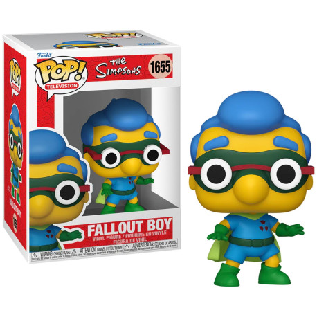 Figurine Funko Pop! TV Fallout Boy (Milhouse) - N° 1655 : l'alter ego super-héros de Milhouse dans sa tenue de Fallout Boy