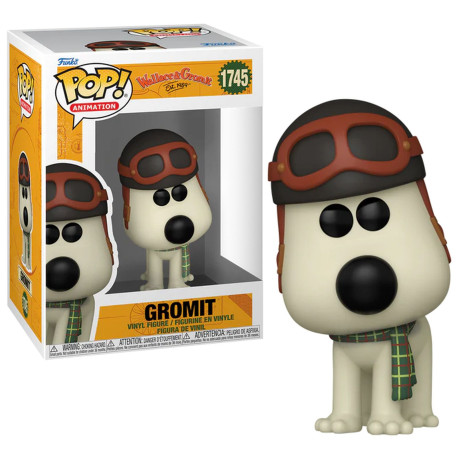 Figurine Funko Pop! Animation Gromit - N° 1745 : l'adorable chien Gromit de l'univers Wallace & Gromit en version vinyle