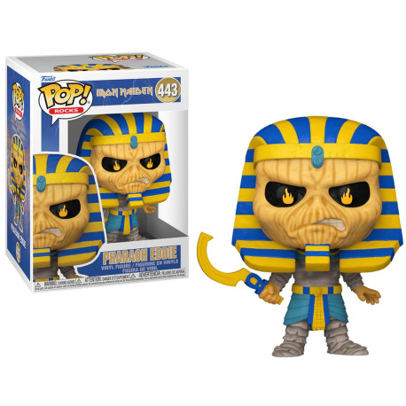 Figurine Funko Pop! Pharaon Eddie N° 443 - Iron Maiden : Eddie en pharaon, inspiré de la mythologie égyptienne