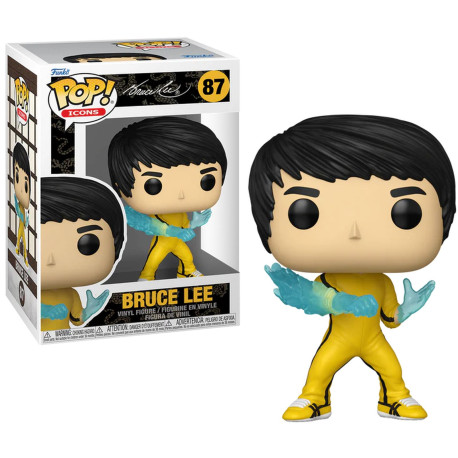 Figurine Funko Pop! Bruce Lee N° 87 : l'icône des arts martiaux Bruce Lee en version Pop!, un must-have pour les fans