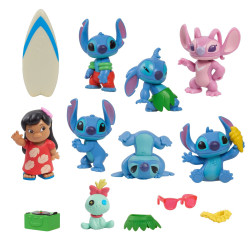 Pack 8 Figurines - Disney - Lilo & Stitch Deluxe - Just Play