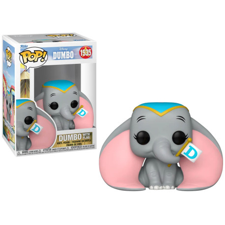 Figurine Pop! Disney Dumbo avec drapeau N°1535 : Adorable Dumbo tenant un drapeau, figurine Funko Pop! N°1535