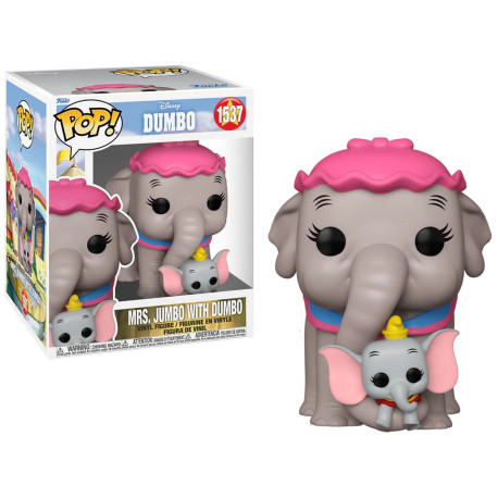 Figurine Pop! Disney Mme Jumbo et Dumbo N°1537 : Mère et fils réunis en une adorable figurine Funko Pop! Disney N°1537.