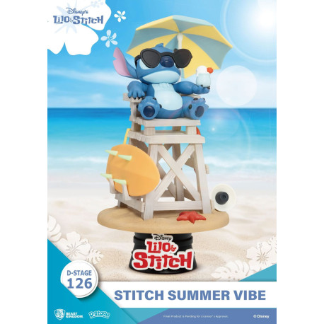 Figurine - Disney - D-Stage 126 - Stitch Summer Vibe 16 cm - Beast Kingdom Toys