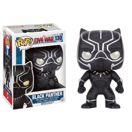 Figurine - Pop! Marvel - Captain America Civil War - Black Panther - N° 130 - Funko