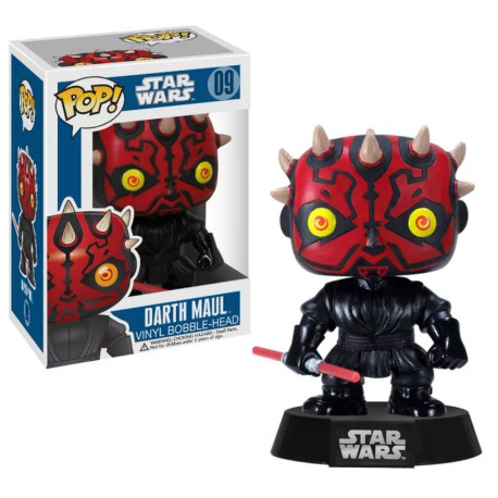 Darth Maul en Funko Pop! avec son sabre laser rouge iconique ! Un incontournable pour les fans de Star Wars.