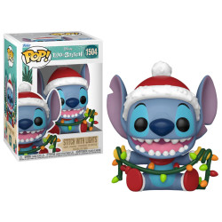 Stitch avec guirlandes en Funko Pop! N°1504 : un peu de chaos festif dans votre collection !