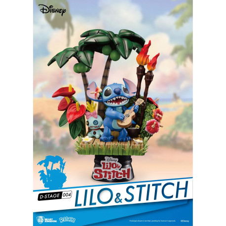 Figurine - Disney - D-Stage 004 - Stitch 14 cm - Beast Kingdom Toys