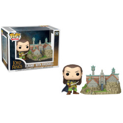 Figurine - Pop! Town - Le Seigneur des Anneaux - Elrond & Fondcombe - N° 1747 - Funko