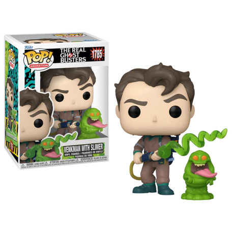 Figurine - Pop! Animation - The Real Ghostbusters - Venkman avec Slimer - N° 1785 - Funko