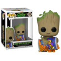 Figurine - Pop! Marvel - I am Groot - Groot with Cheese Puffs - N° 1196 - Funko