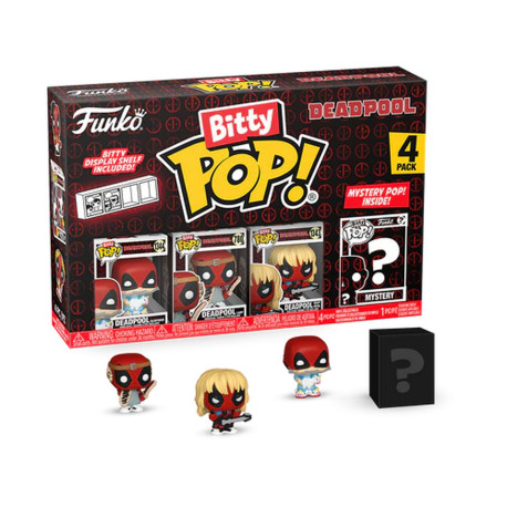 Pack de 4 Figurines - Bitty Pop! Marvel - Deadpool - Sleepover - Funko