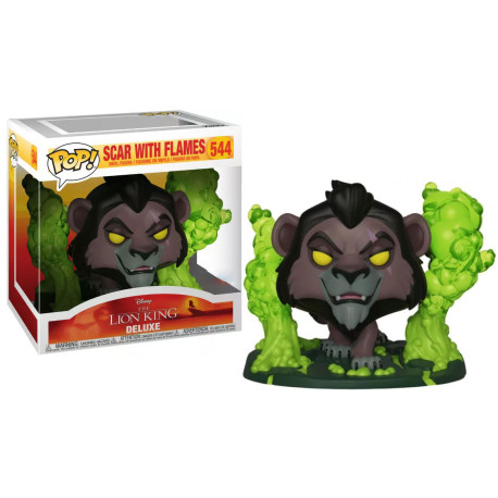 Figurine - Pop! Disney - Le Roi Lion - Scar avec Flammes - N° 544 - Funko