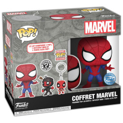 Coffret Marvel - Pop! Spider-Man + Keychain Deadpool + Mystery - Funko