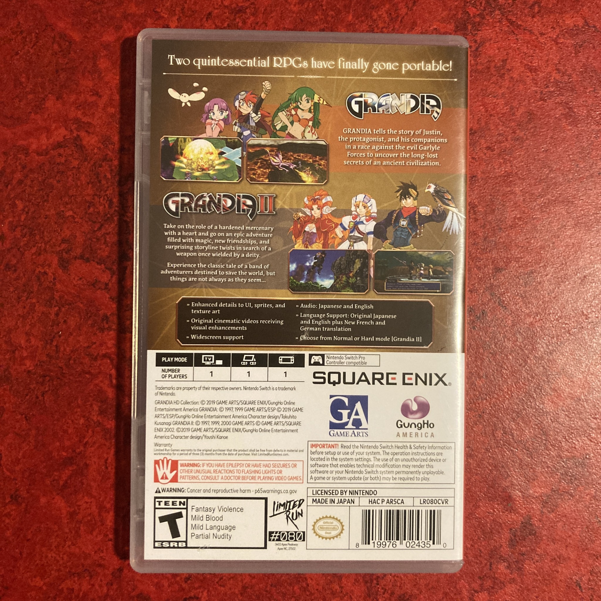 Grandia / Grandia HD Collection (Switch, PS4, Xbox Series/One)