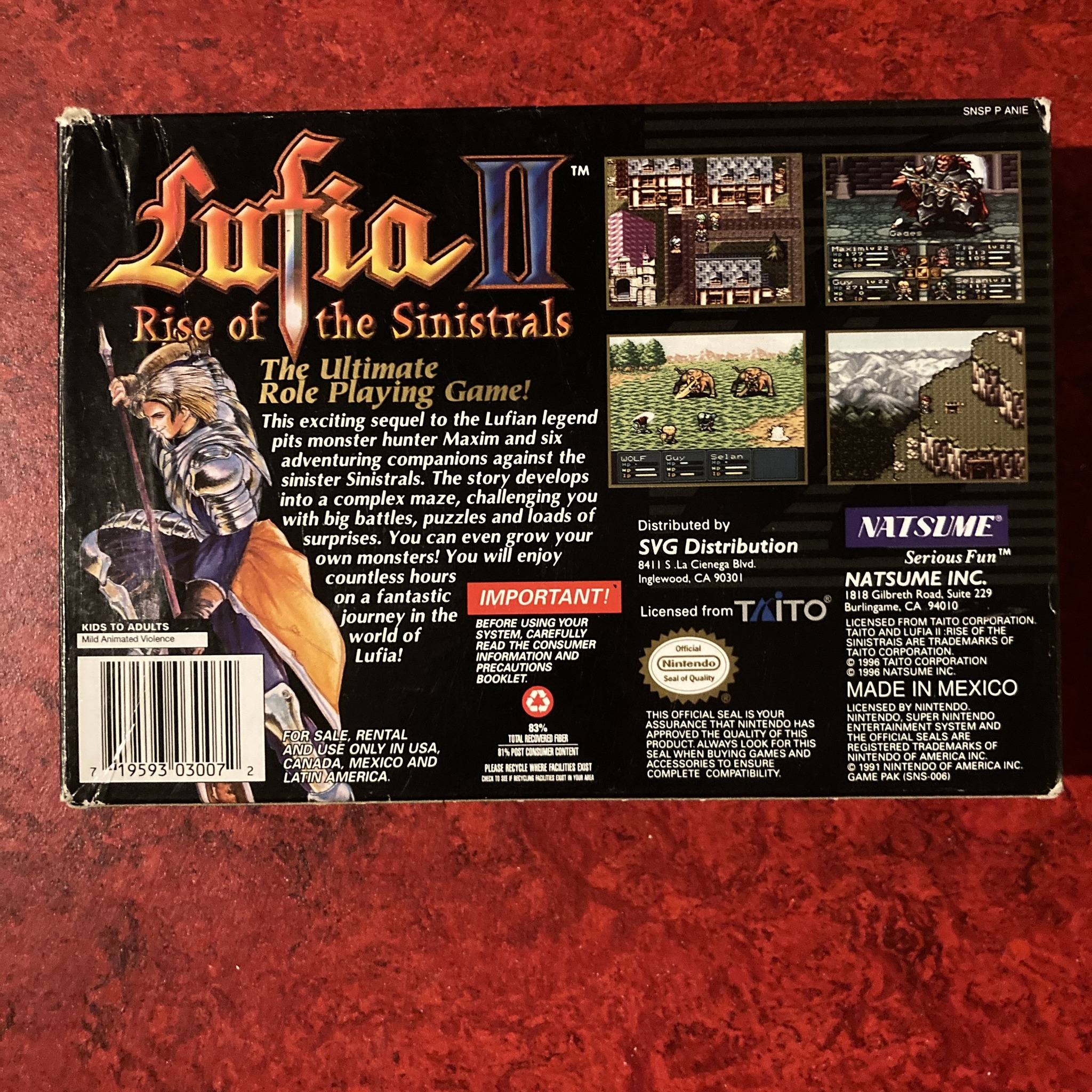 Lufia II : Rise of the Sinistrals / Estpolis Denki II (Super Nintendo)